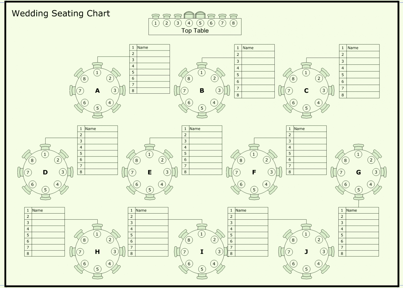 Seating Chart Template Excel Elegant Free Wedding Reception Seating Chart Template