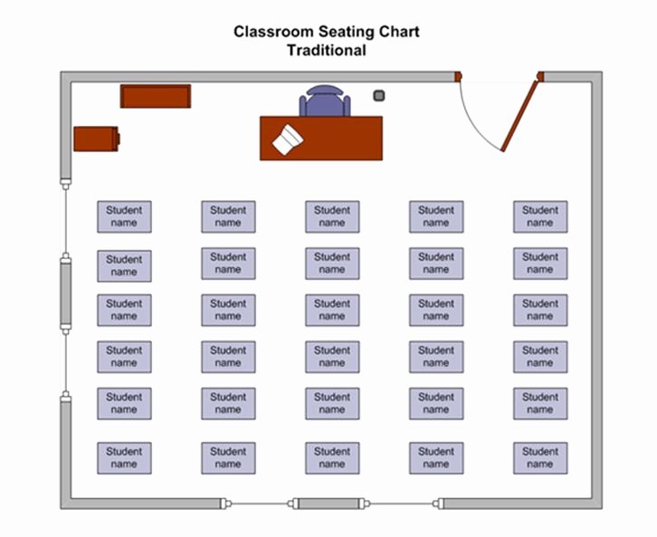 Seating Chart Template Excel Unique Classroom Seating Chart