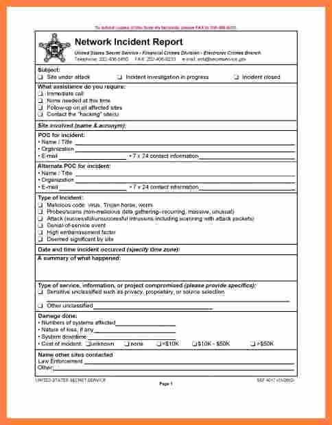 Security Incident Report Template Awesome 12 Information Technology Incident Report Template