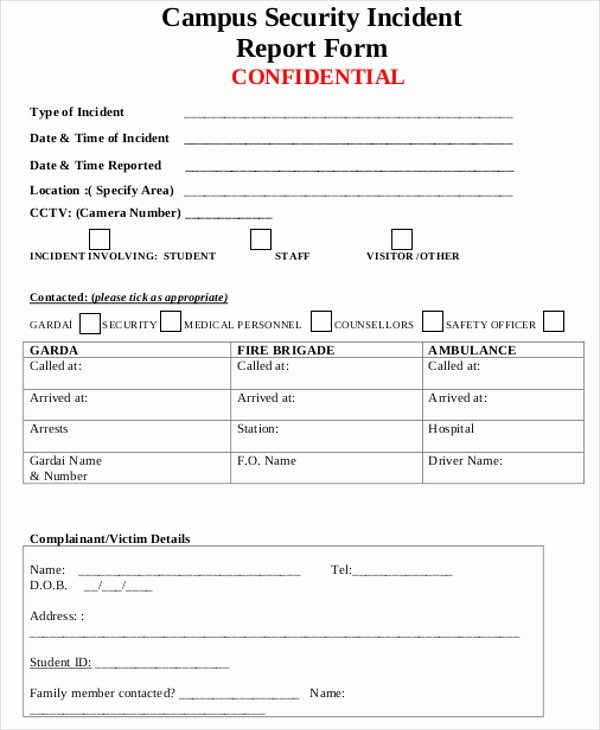 Security Incident Report Template Lovely 36 Incident Report formats Pdf Word Pages