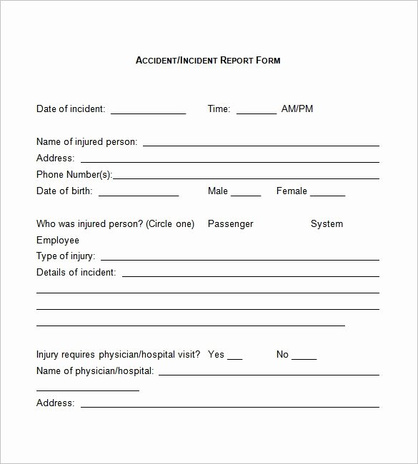 Security Incident Report Template New Incident Report