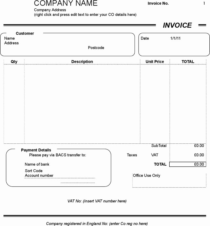 Self Employed Invoice Template Luxury Download Self Employed Invoice Templates for Free
