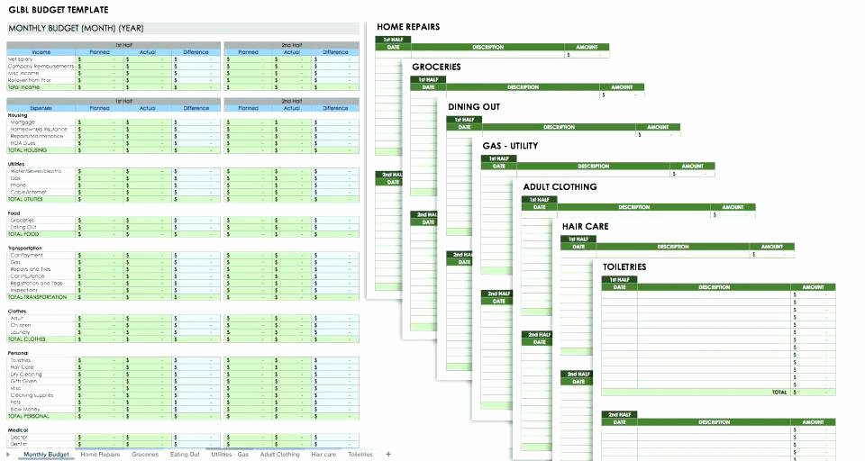 Semi Monthly Budget Template Awesome Month to Bud Planner Template Semi Monthly Excel