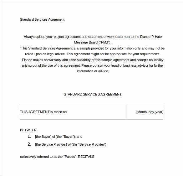 Service Agreement Template Doc Fresh 52 Contract Agreement Templates