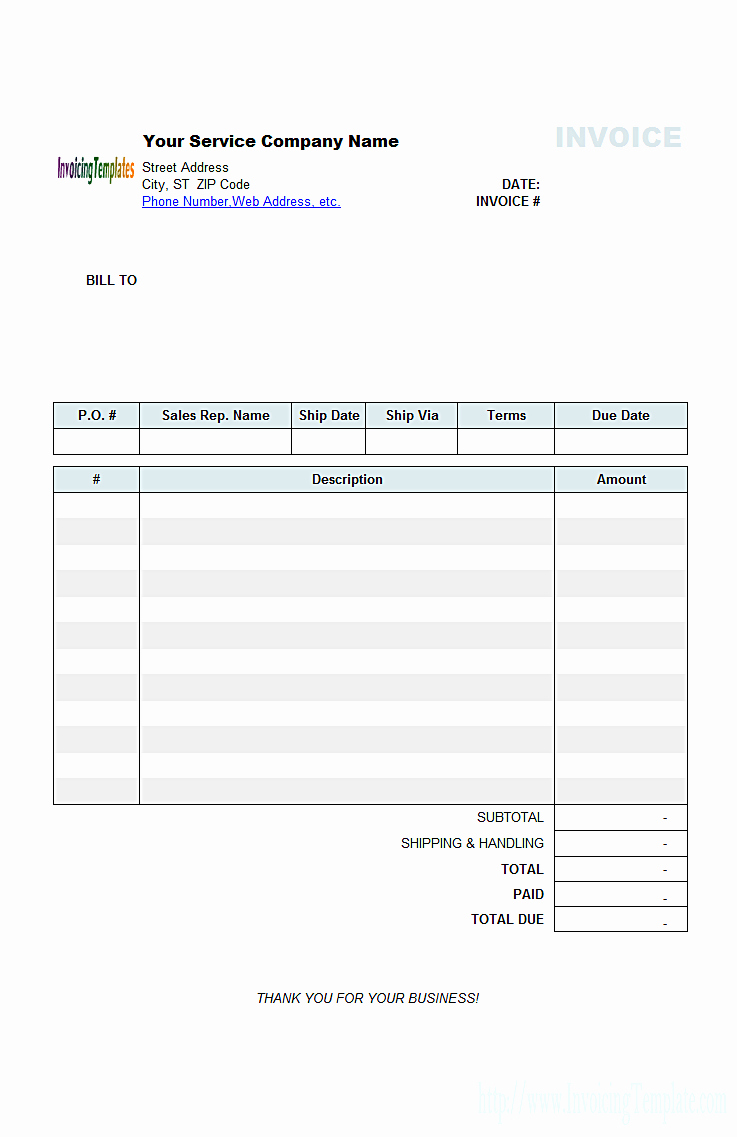 Service Invoice Template Free Inspirational Blank Invoices to Print Mughals