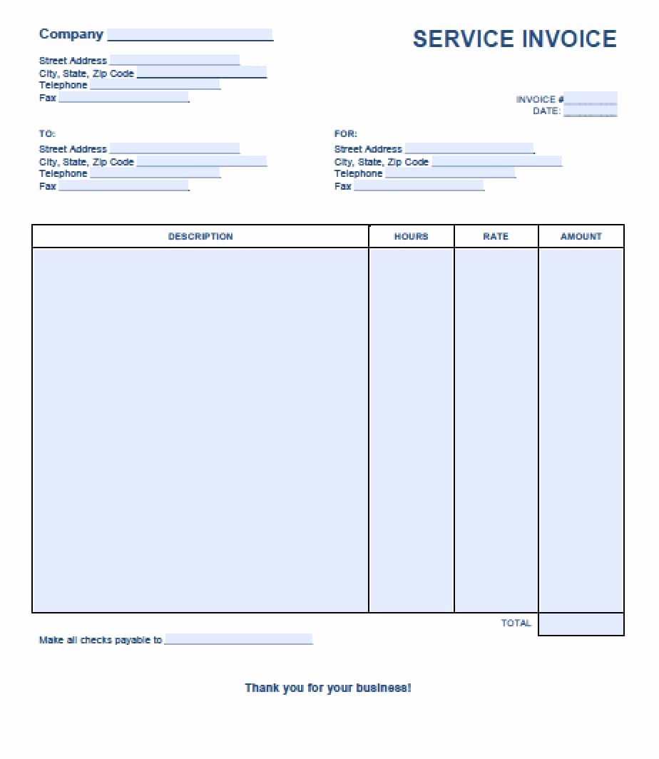 Service Invoice Template Free New Free Invoice Template for Word Invoice Design Inspiration