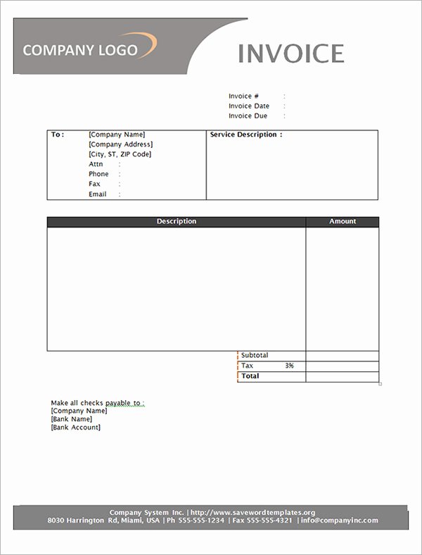 Service Invoice Template Free New Service Invoice 28 Download Documents In Pdf Word
