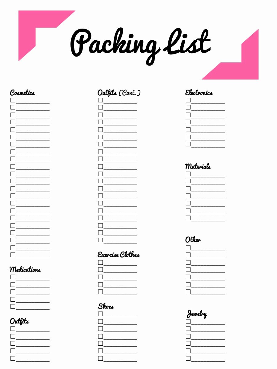 Shipping Packing List Template Inspirational 21 Free Packing List Template Word Excel formats