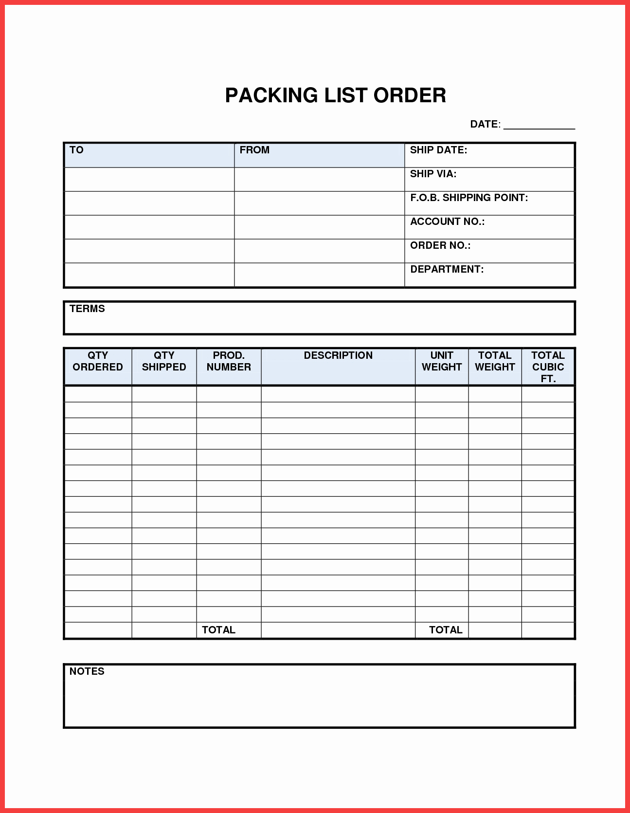 Shipping Packing List Template Lovely Packing List Word Template