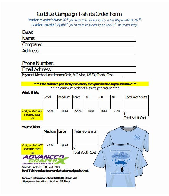 Shirt order form Template Awesome 26 T Shirt order form Templates Pdf Doc