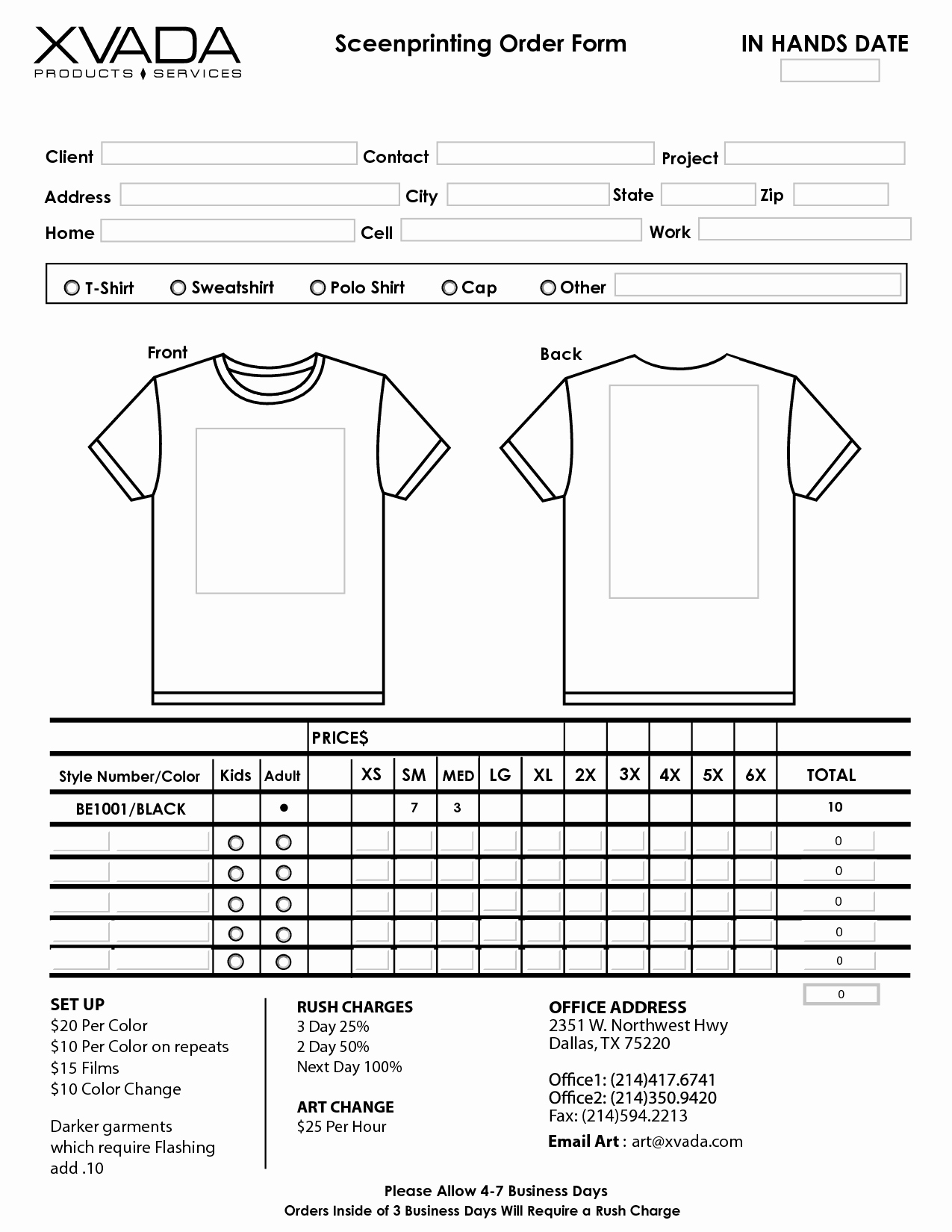 Shirt order form Template Elegant T Shirt order form Template