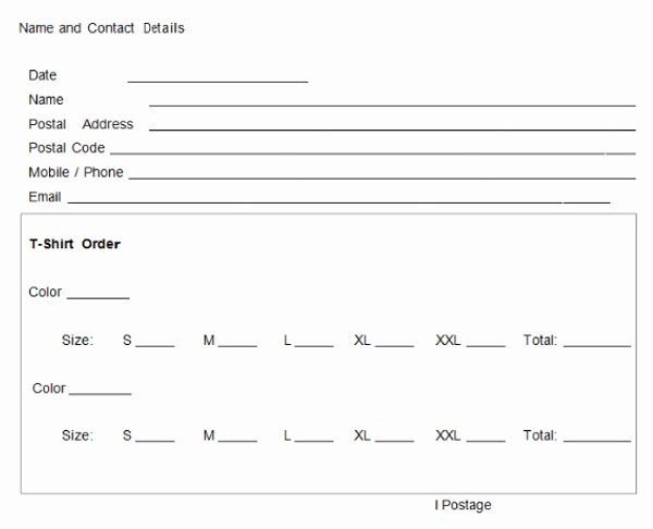 Shirt order form Template Fresh 24 T Shirt order form Templates Free Word Pdf Excel
