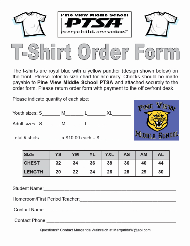 Shirt order forms Template Unique Tshirt order forms Find Word Templates