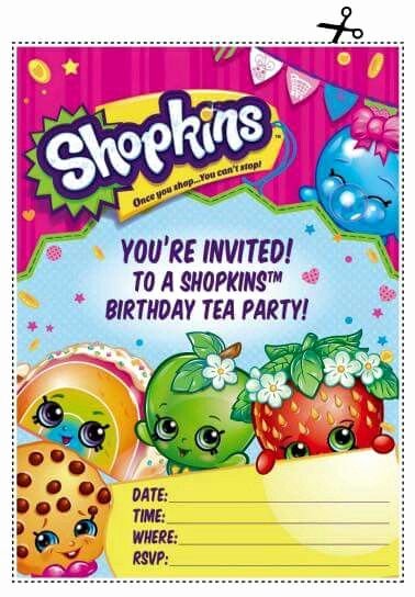 Shopkins Invitations Template Free Lovely Shopkins Invite Shopkins Pinterest
