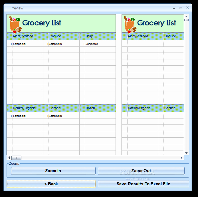 Shopping List Template Excel Elegant Excel Grocery List Template software Download