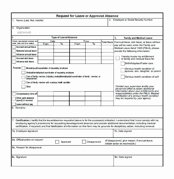 Sick Leave form Template New Employee Sick Leave form Template Free Templates south Africa