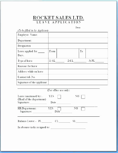 Sick Leave form Template New Leave From College University Sick Email Template