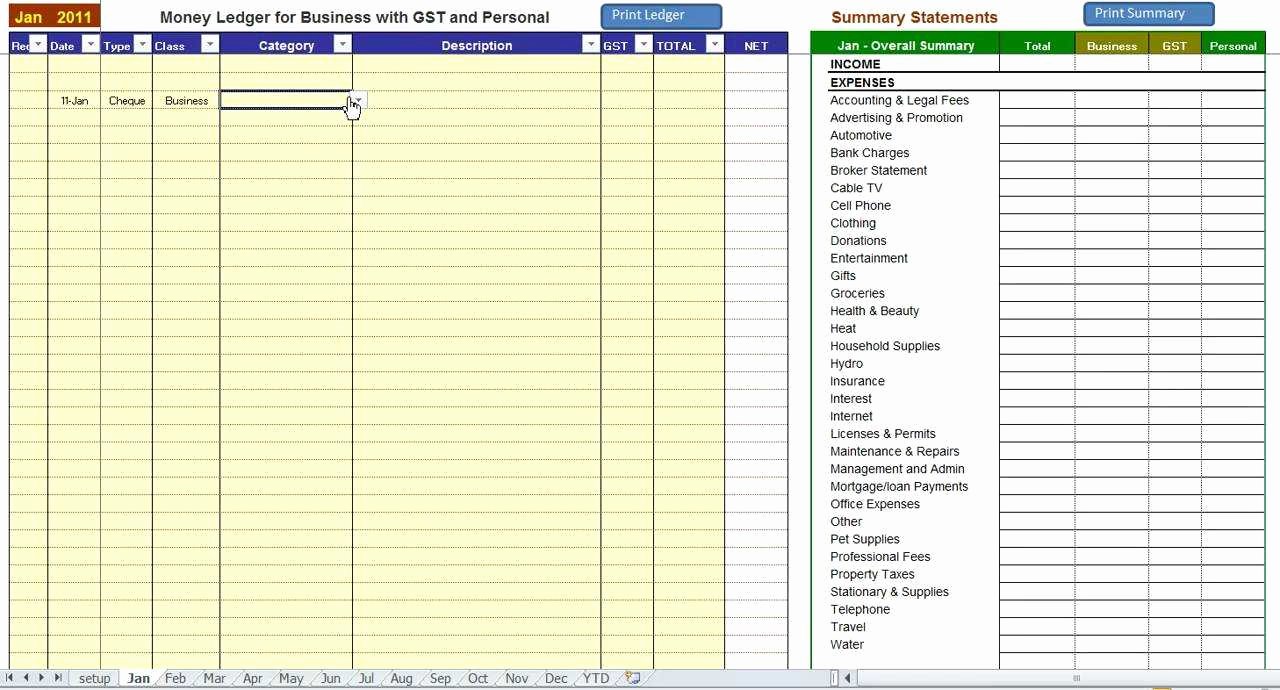Simple Bookkeeping Spreadsheet Template Awesome Simple Accounting Spreadsheet for Small Business