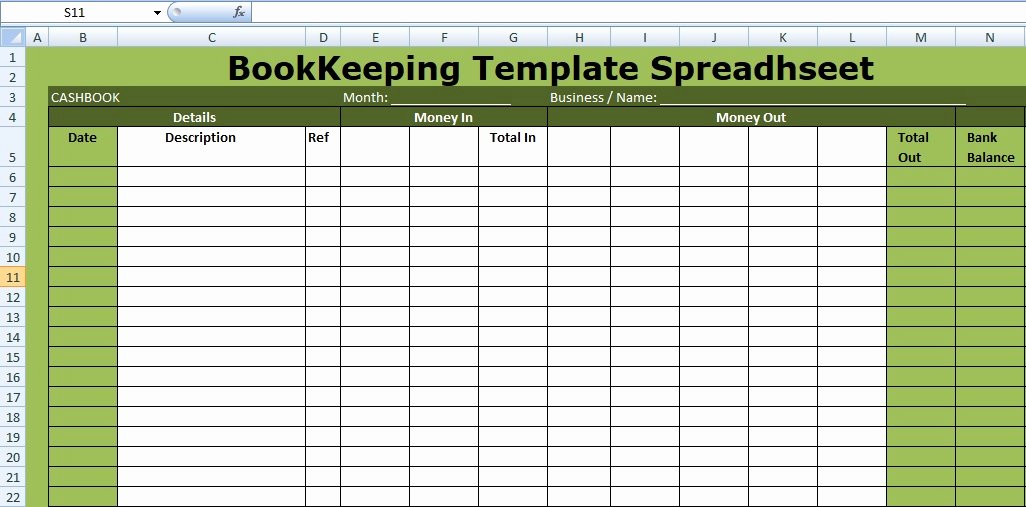 Simple Bookkeeping Spreadsheet Template Elegant Small Business Bookkeeping Template