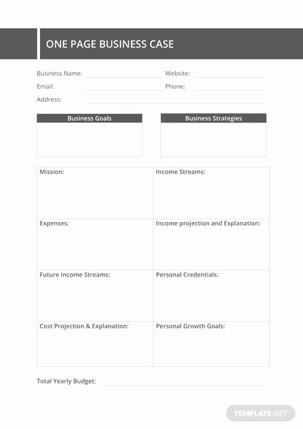 Simple Business Case Template New Free Simple Business Case Template Download 53 Notes In