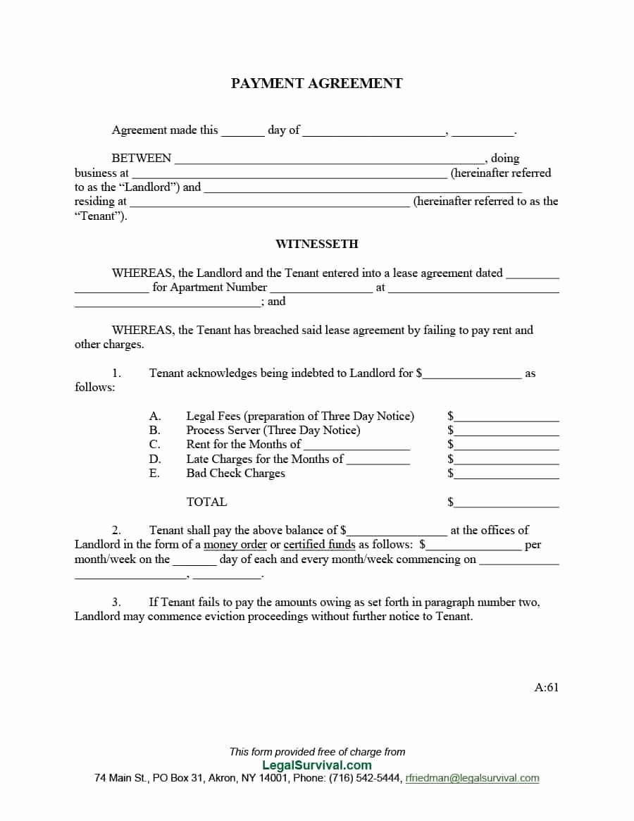 Simple Payment Agreement Template Best Of Payment Agreement 40 Templates &amp; Contracts Template Lab