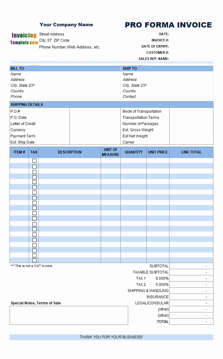 Simple Pro forma Template Awesome Proforma Invoice format In Excel