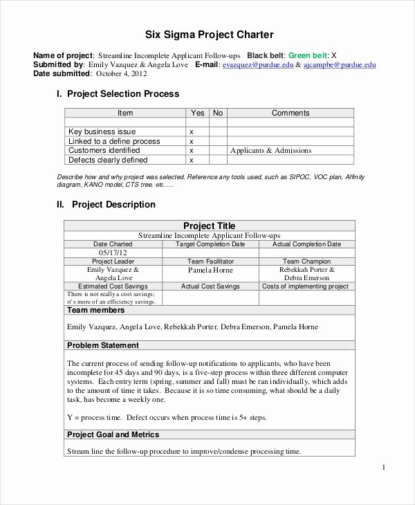 Simple Project Charter Template Unique Project Charter Template 10 Free Word Pdf Documents