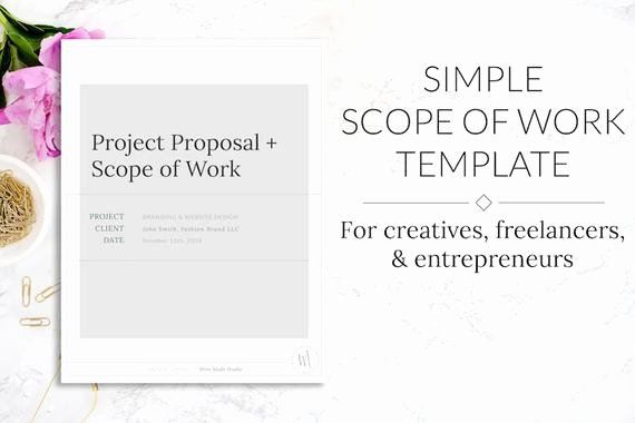 Simple Project Scope Template Awesome Minimalist Simple Scope Of Work &amp; Project Proposal Template