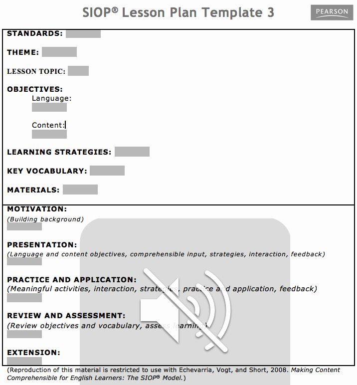 Siop Lesson Plan Template Beautiful Download Siop Lesson Plan Template 1 2
