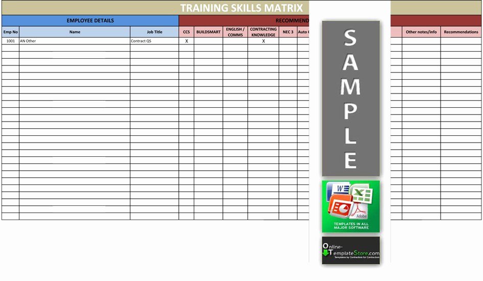 Skills Matrix Template Excel Fresh Employee Training Matrix Template Excel Download Staff