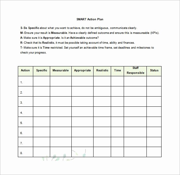Smart Action Plan Template Inspirational 13 Action Plan Templates – Free Sample Example format