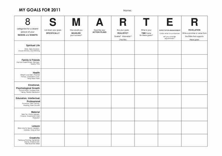 Smart Goal Template Pdf Lovely Smart Goal Action Plan Template … organize