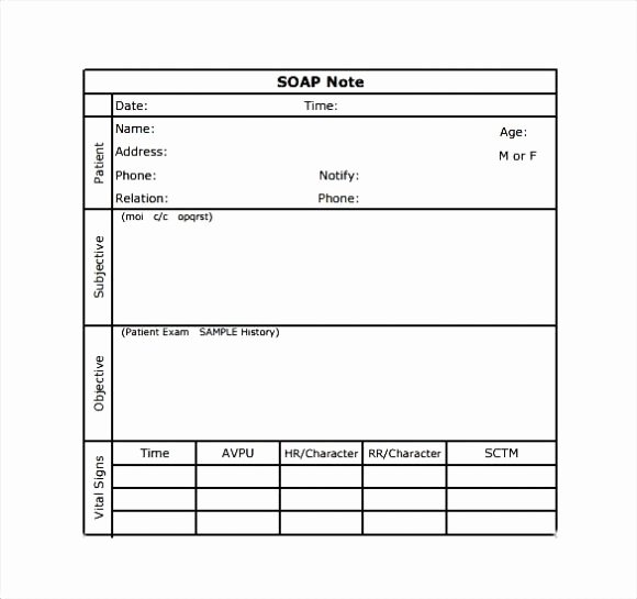 Soap Note Template Pdf Beautiful soap Notes Example