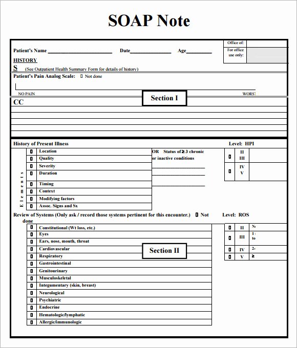 Soap Note Template Pdf New 9 Sample soap Note Templates – Word Pdf