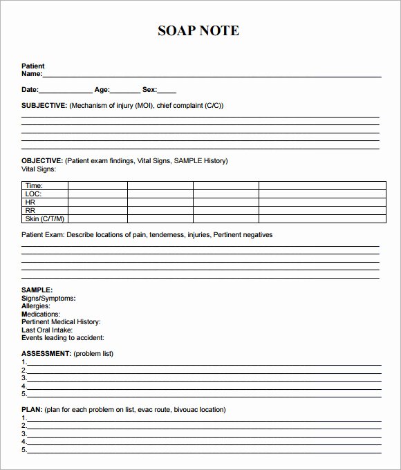 Soap Note Template Word New soap Note Template 10 Download Free Documents In Pdf Word