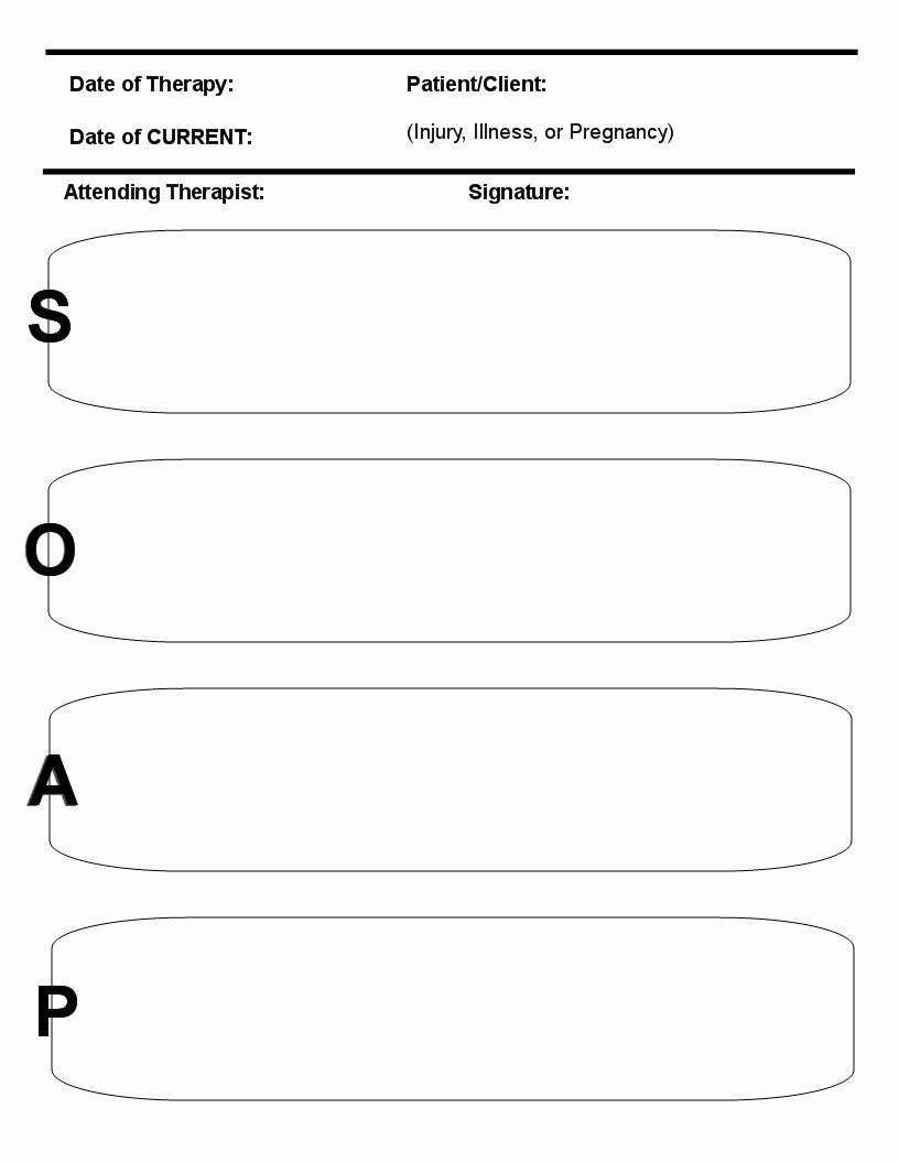 Soap Progress Note Template Awesome Best S Of Printable soap Note forms Massage soap