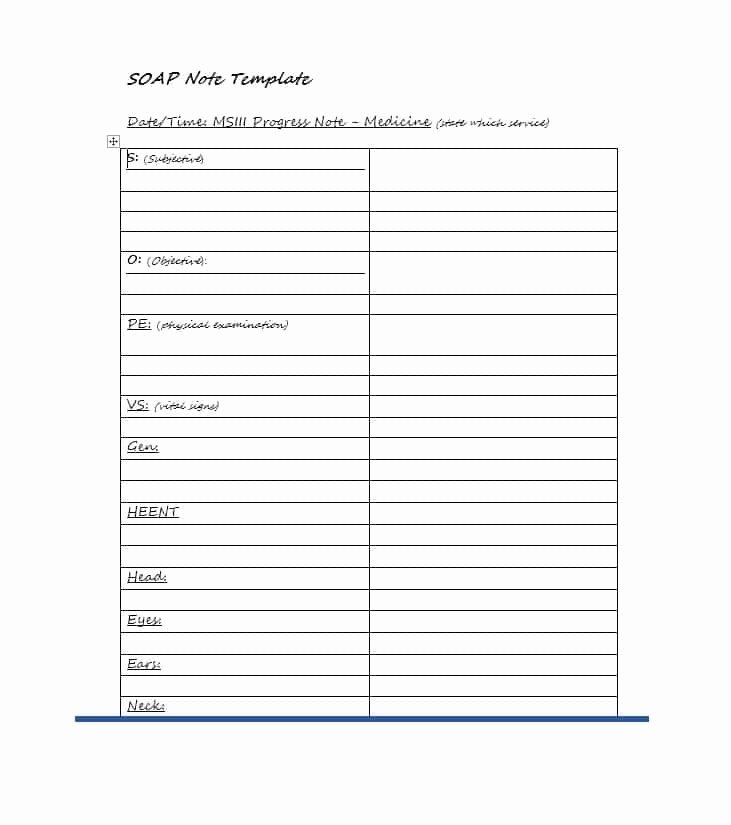 Soap Progress Notes Template New 40 Fantastic soap Note Examples &amp; Templates Template Lab