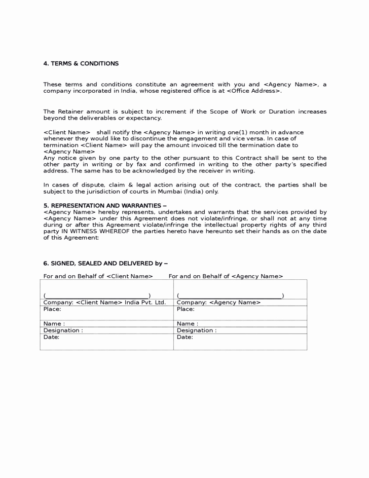 Social Media Contract Template Lovely Sample social Media Marketing Agreement Free Download