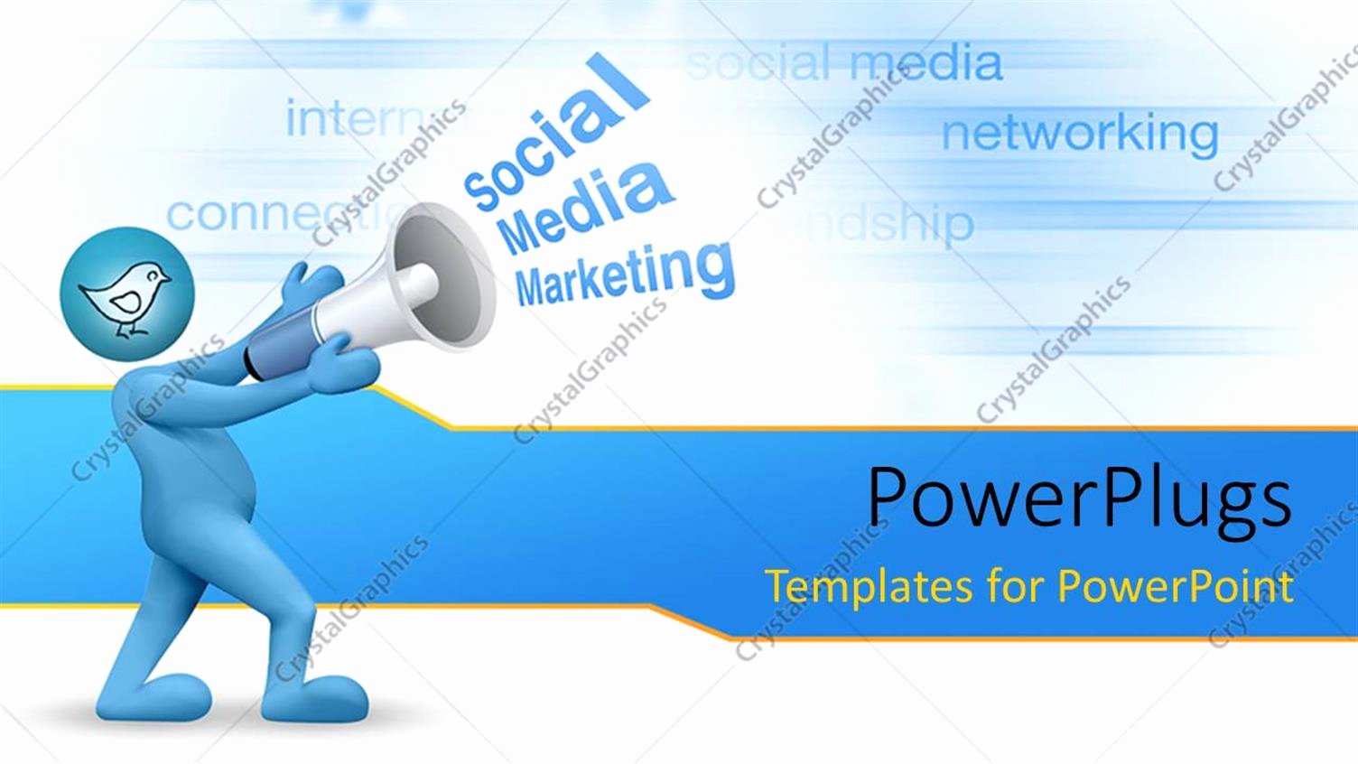 Social Media Powerpoint Template Elegant Powerpoint Template social Media Marketing Concept with
