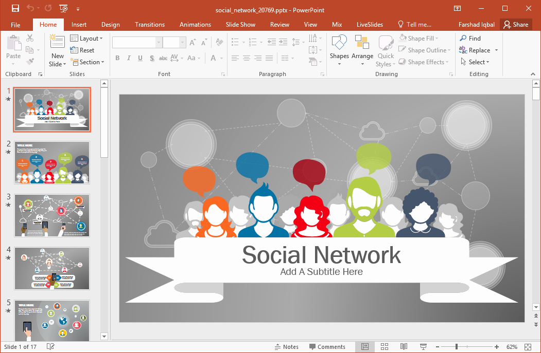 Social Media Powerpoint Template Fresh Animated social Network Powerpoint Template