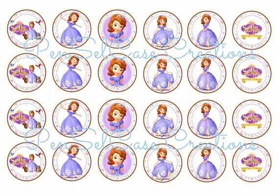 Sofia the First Template Fresh Items Similar to sofia the First theme Cupcake topper