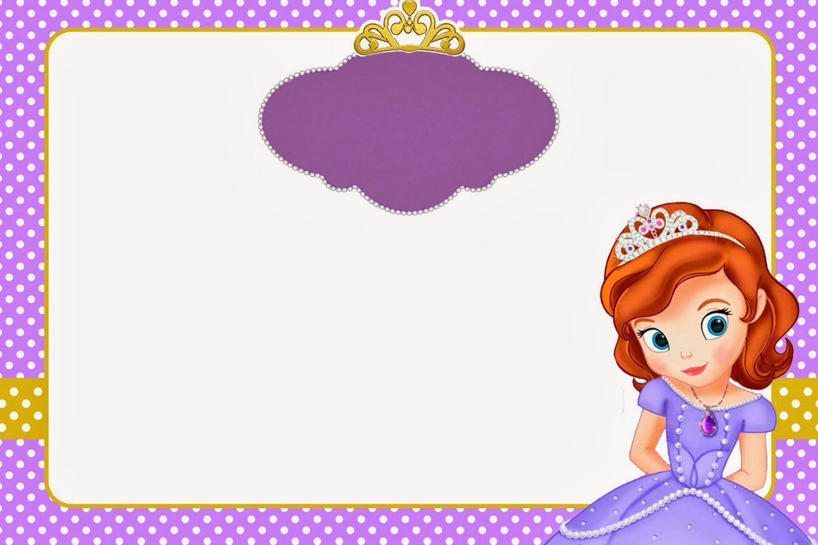 Sofia the First Template New sofia the First Invitations and Free Party Printables
