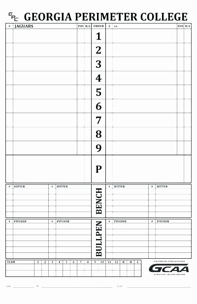 Softball Lineup Cards Template Awesome Blank Baseball Lineup Sheet – Techsentinel