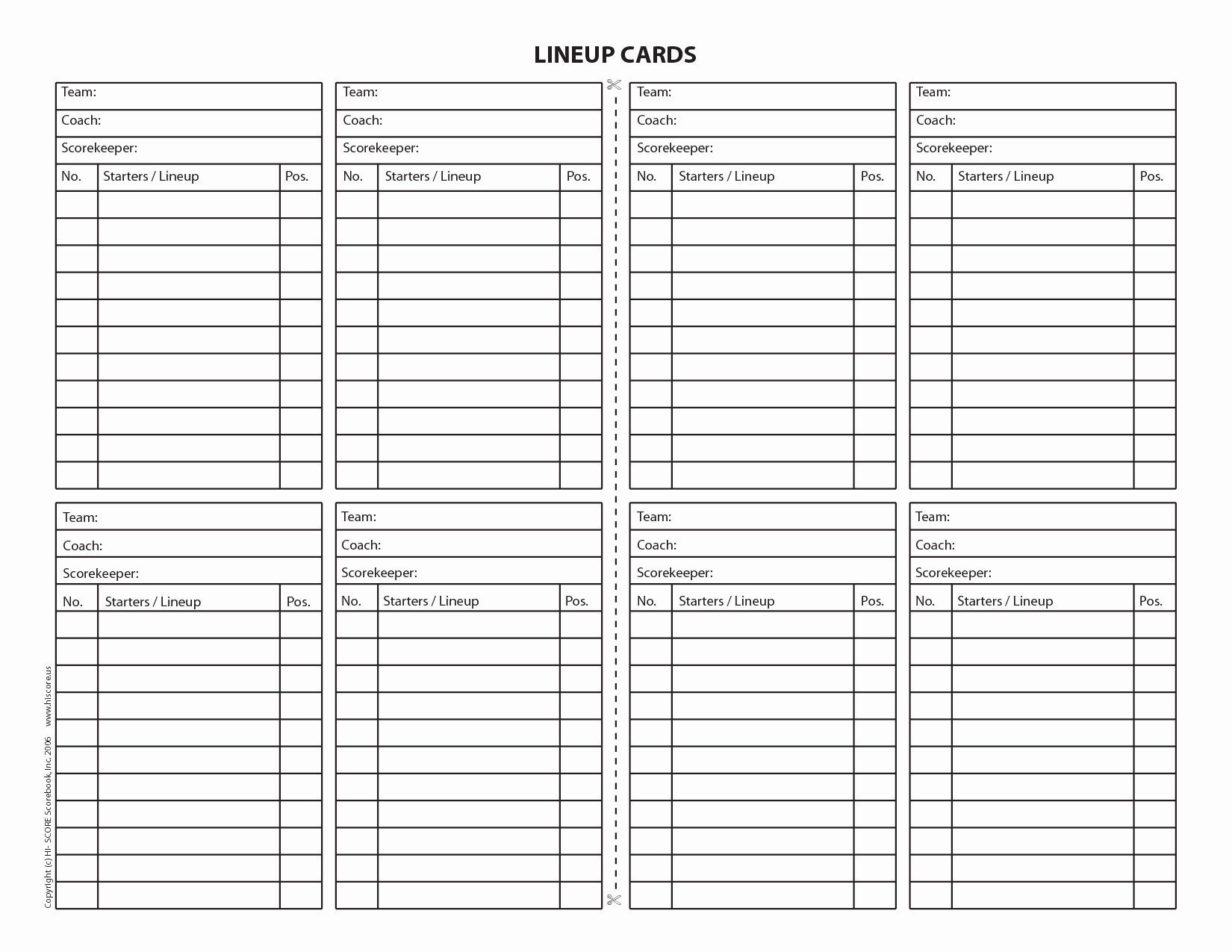 Softball Lineup Cards Template New Batting Lineup Template Templates Data