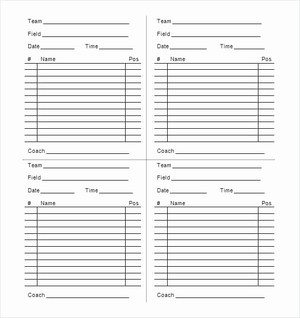 Softball Lineup Template Excel Inspirational Baseball Lineup Board Custom Recreational Baseball League