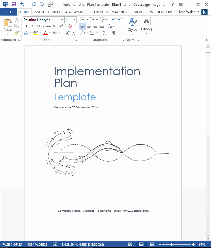 Software Implementation Plan Template Elegant Implementation Plan Template Ms Word