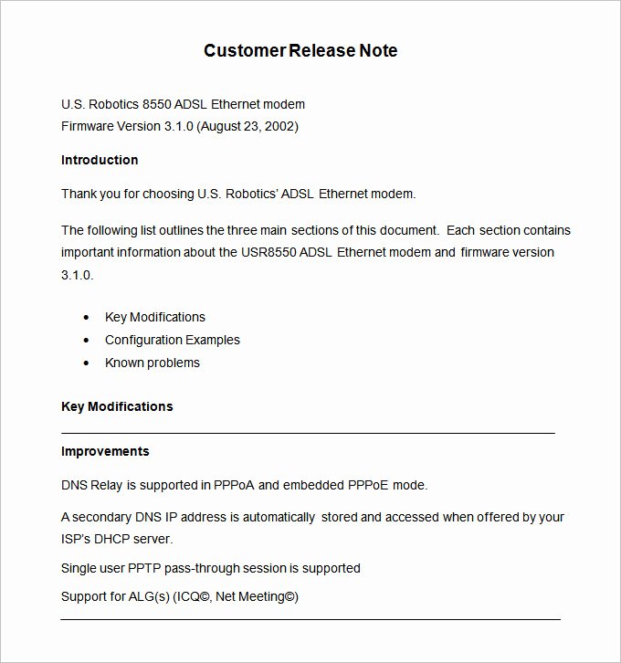 Software Release Notes Template Lovely Release Notes Template 14 Free Word Pdf Documents
