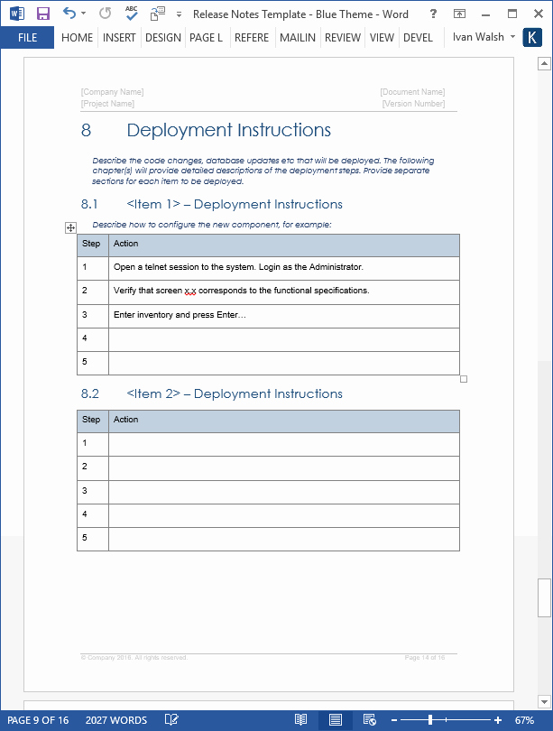 Software Release Notes Template Unique software Development Lifecycle Templates – Ms Word Excel