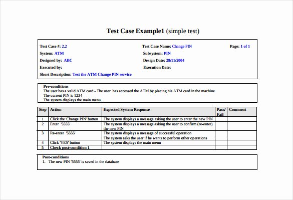Software Test Cases Template Beautiful Test Case Template 25 Free Word Excel Pdf Documents