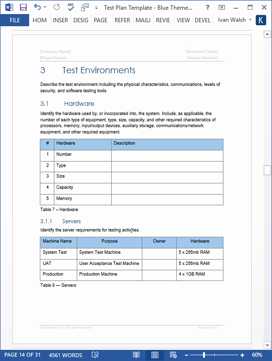 Software Test Plan Template Best Of Test Plan Templates 29 Page Ms Word 3 Excel Spreadsheets